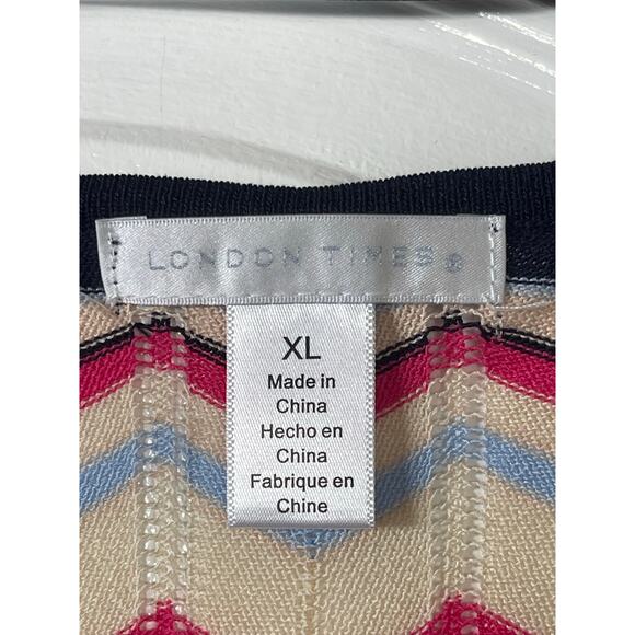 NWT Women's London Times Square Neck Short Sleeve Knit Dress XLarge - Picture 5 of 7